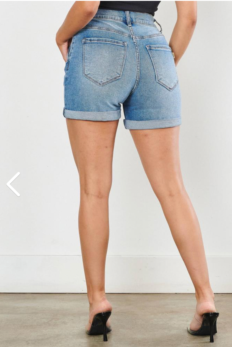 High Waist Jean Shorts