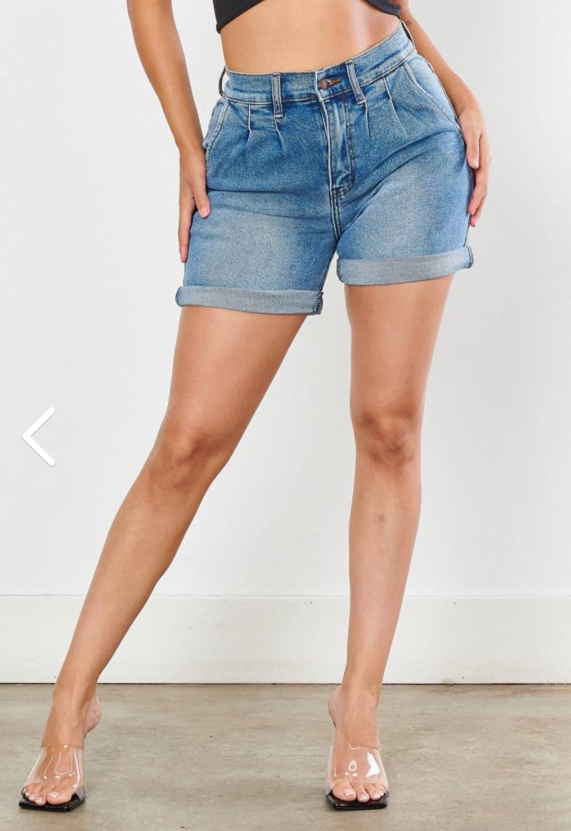 High Waist Jean Shorts